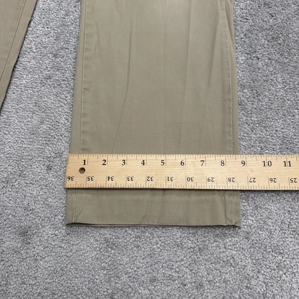 Banana Republic Tailored Slim Fit Non Iron Chino Pants Mens 34x32 Khaki Brown